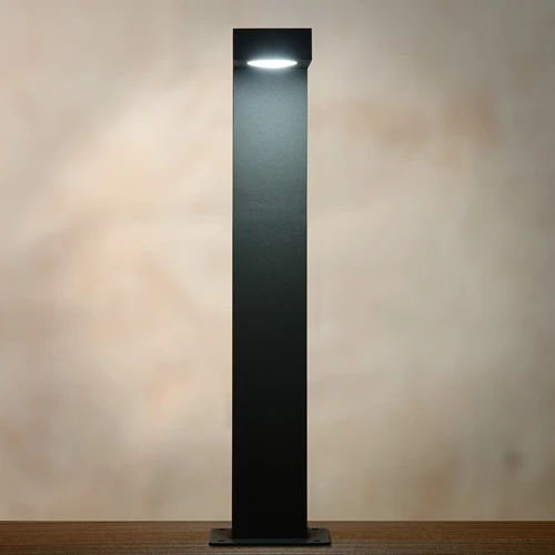 Lucide TEXAS - Bollard light - LED - 1x8W 3000K - IP54 - Anthracite - atmosphere 1